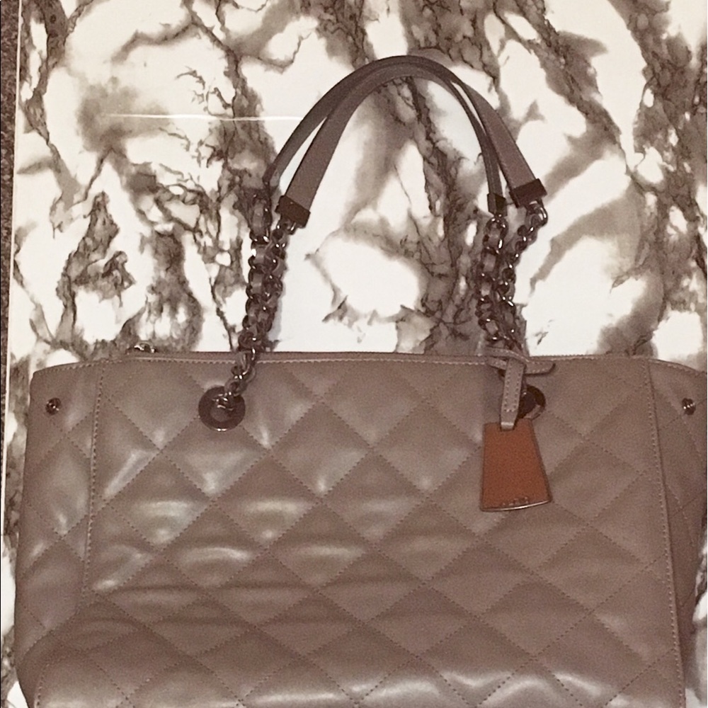 Gray ALDO Quilted Tote
